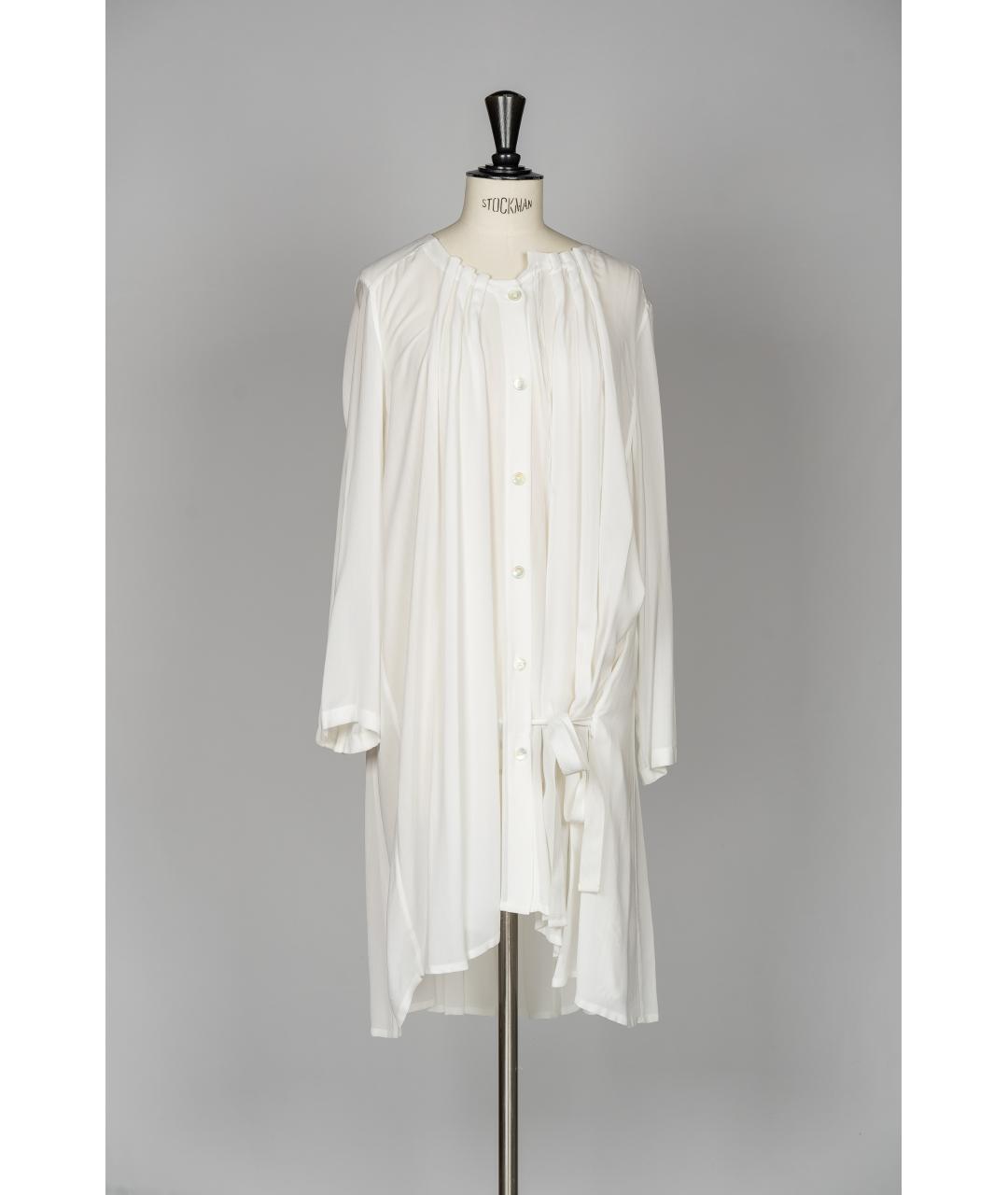 ANN DEMEULEMEESTER Белое вискозное повседневное платье, фото 3