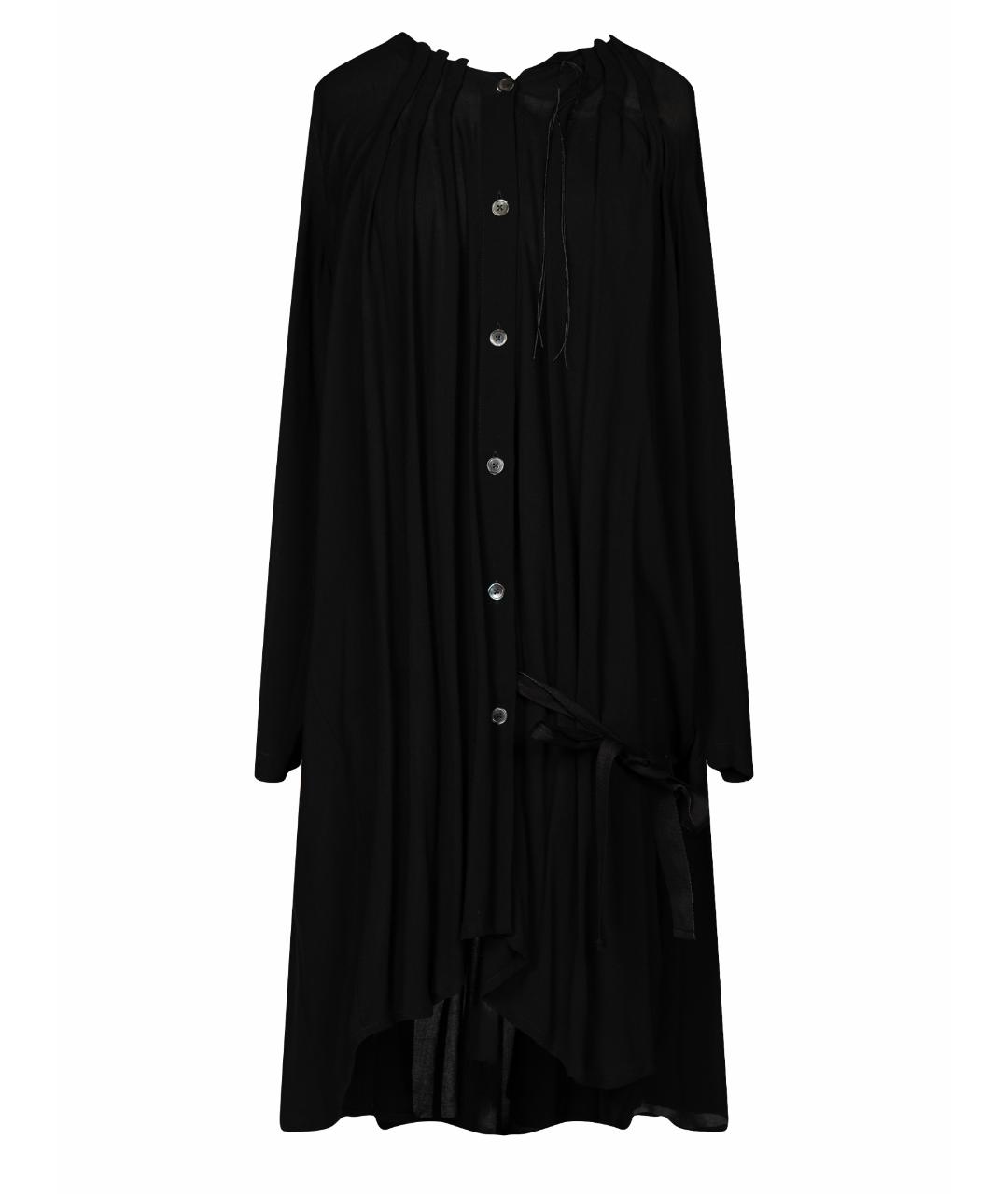 ANN DEMEULEMEESTER Черное вискозное коктейльное платье, фото 1