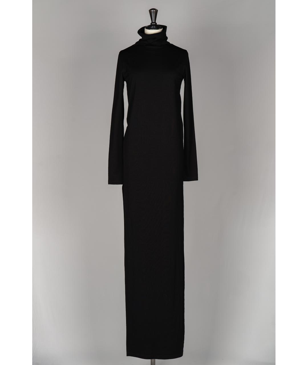 ANN DEMEULEMEESTER Черное шерстяное повседневное платье, фото 3