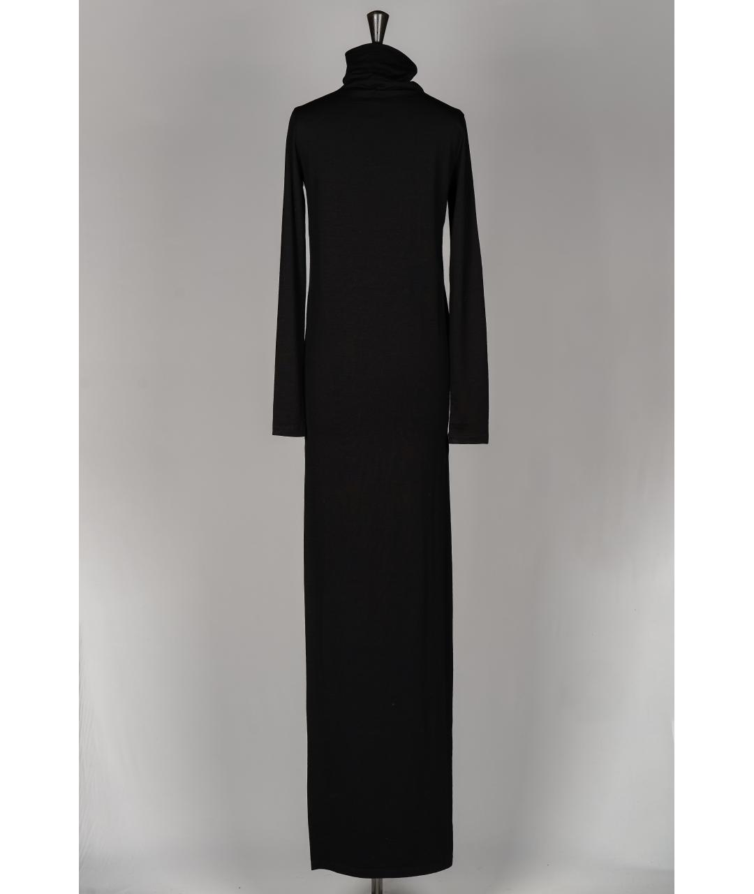 ANN DEMEULEMEESTER Черное шерстяное повседневное платье, фото 2