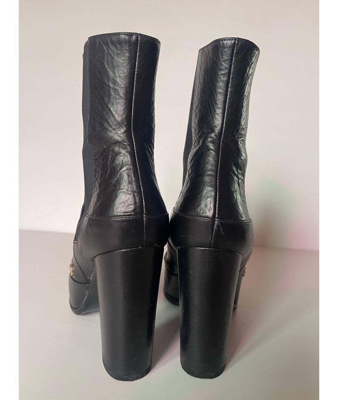 CHANEL Черные кожаные ботильоны, фото 4