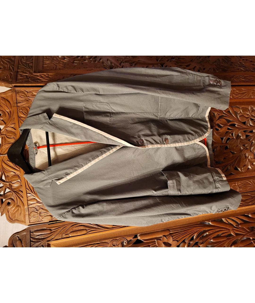 ICEBERG Серый хлопковый пиджак, фото 7