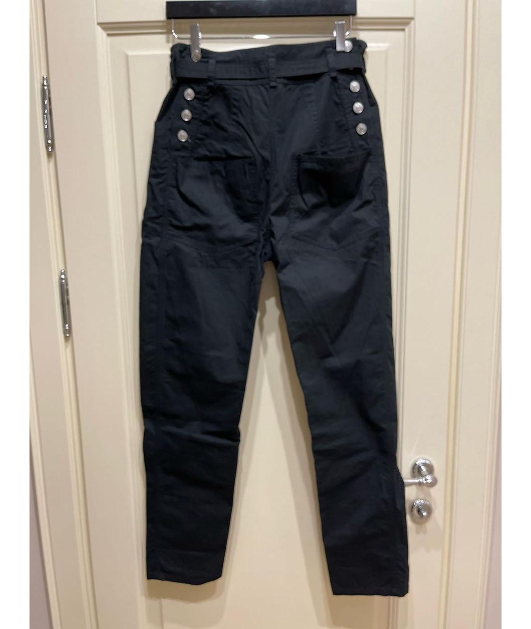 ISABEL MARANT Черные хлопковые брюки широкие, фото 2