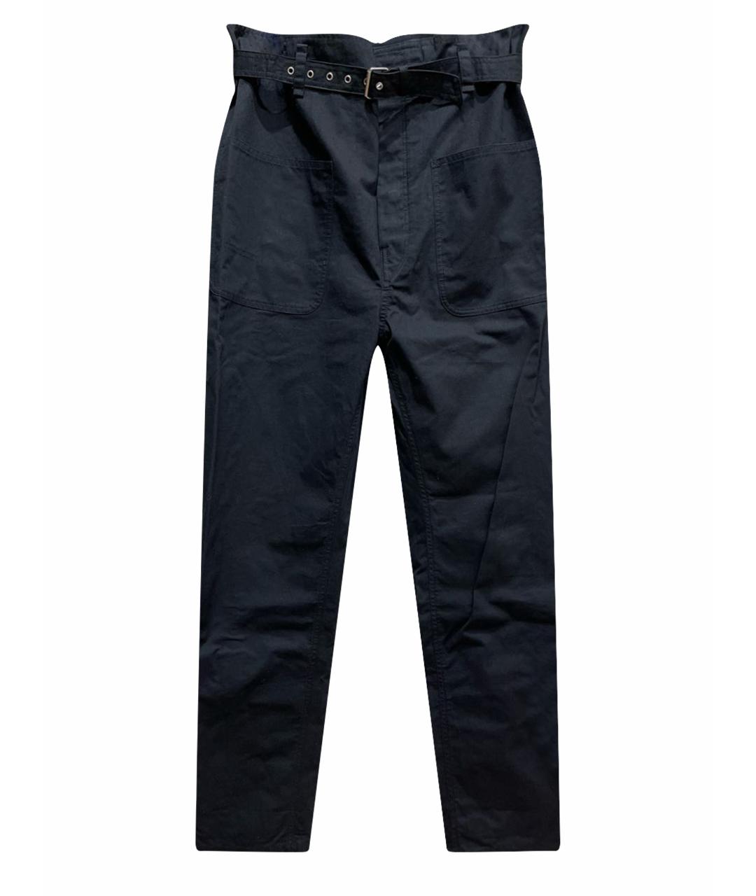 ISABEL MARANT Черные хлопковые брюки широкие, фото 1