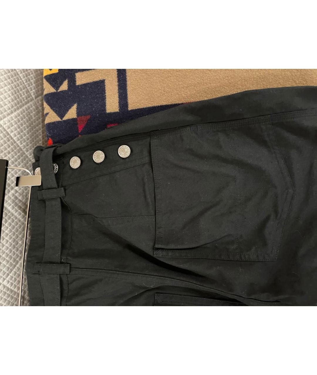 ISABEL MARANT Черные хлопковые брюки широкие, фото 5