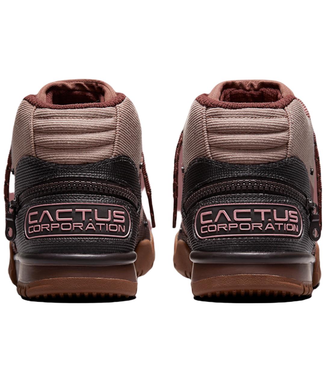 NIKE Коричневые текстильные высокие кроссовки / кеды, фото 4