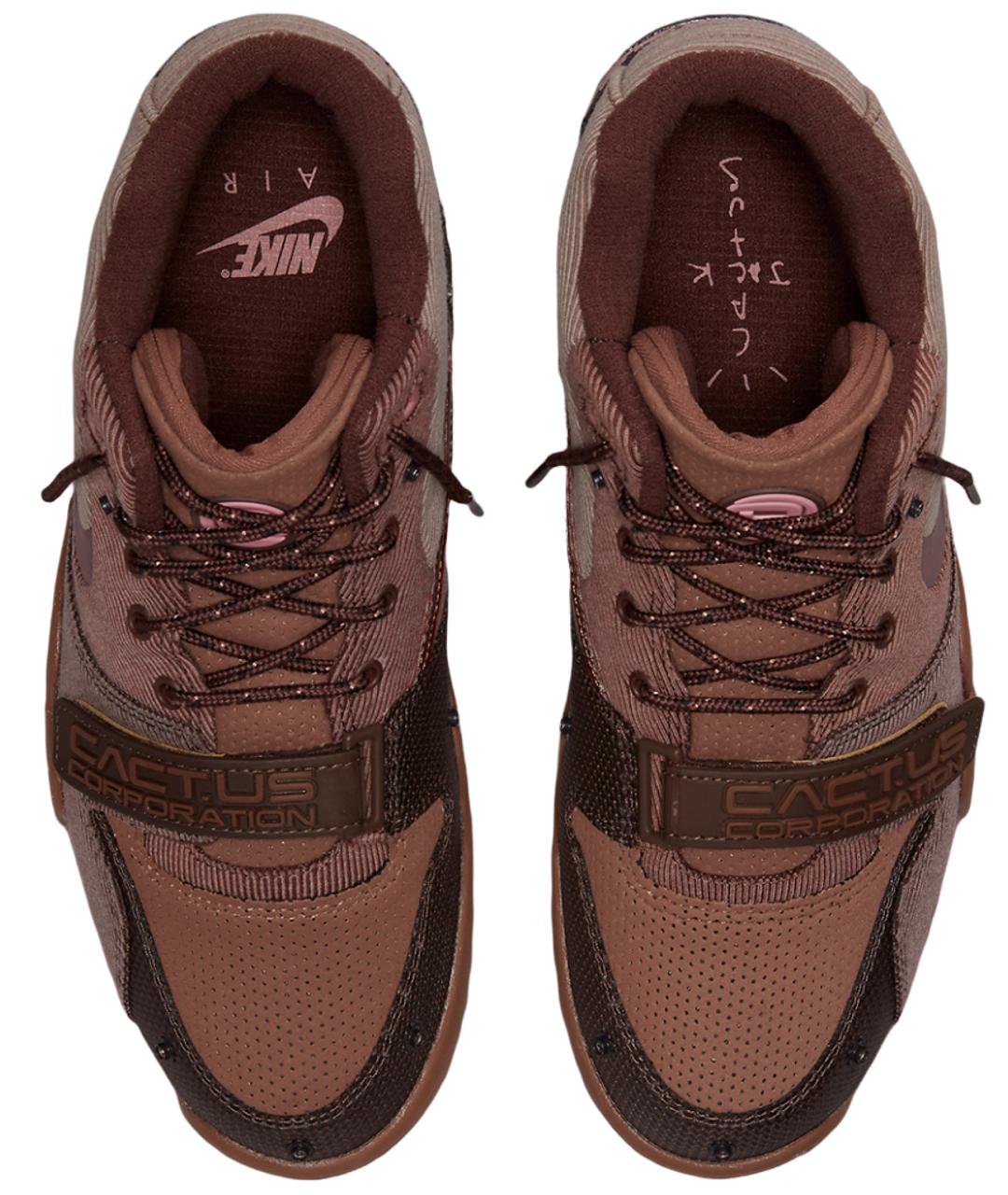 NIKE Коричневые текстильные высокие кроссовки / кеды, фото 3