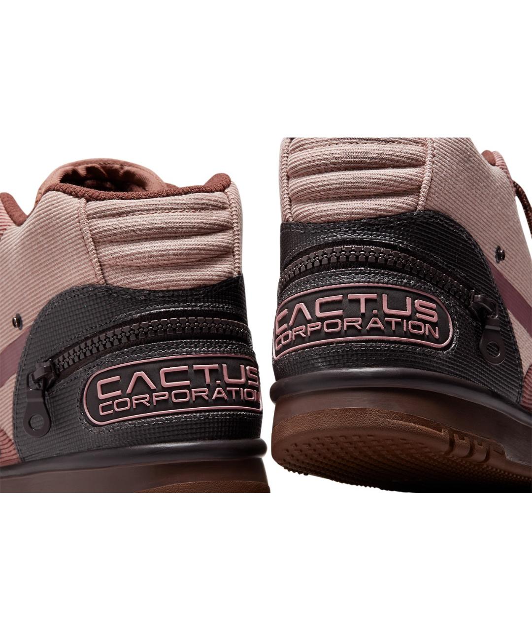 NIKE Коричневые текстильные высокие кроссовки / кеды, фото 5