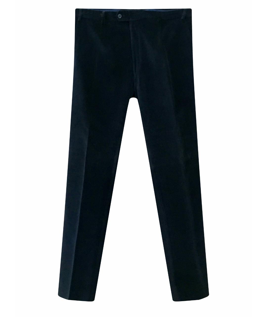 Messori Темно-синие велюровые повседневные брюки, фото 1