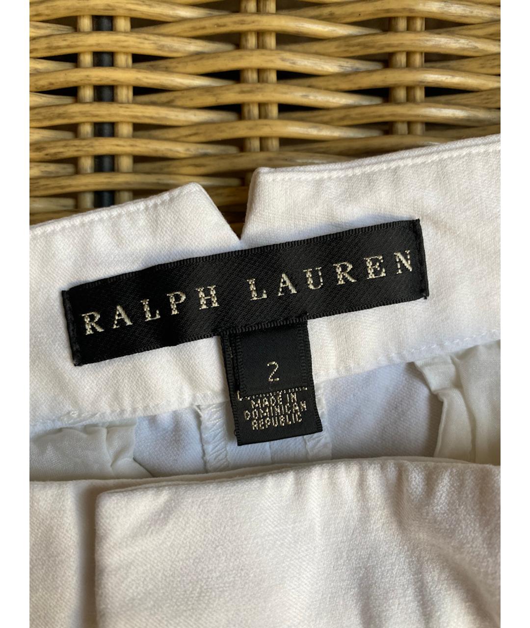 RALPH LAUREN Белые хлопковые шорты, фото 3