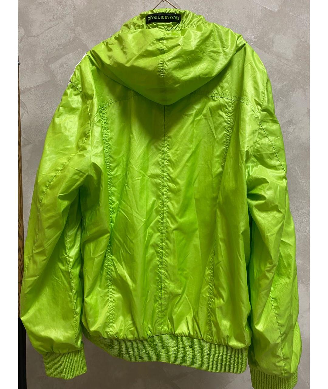 TRUSSARDI Салатовая полиамидовая спортивная куртка, фото 2