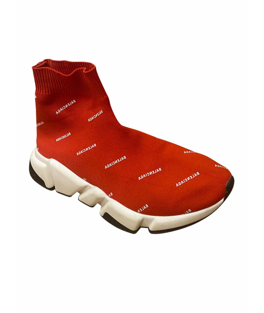 BALENCIAGA Красные текстильные кроссовки, фото 1