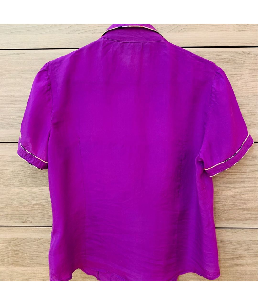 BURBERRY Фиолетовая хлопковая рубашка, фото 2