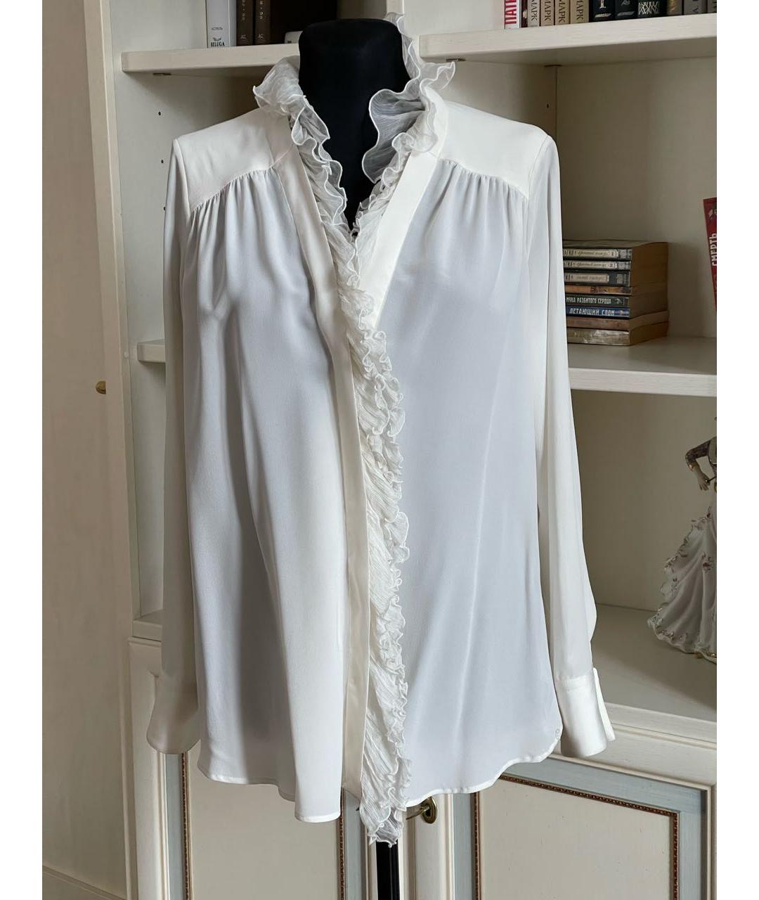 ERMANNO SCERVINO Белая шелковая блузы, фото 6