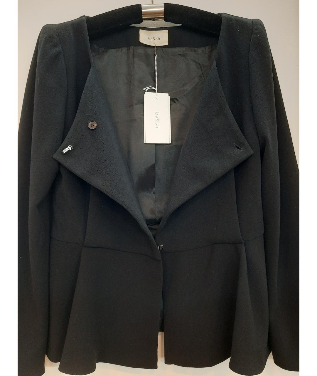 BA&SH Черный полиэстеровый жакет/пиджак, фото 4