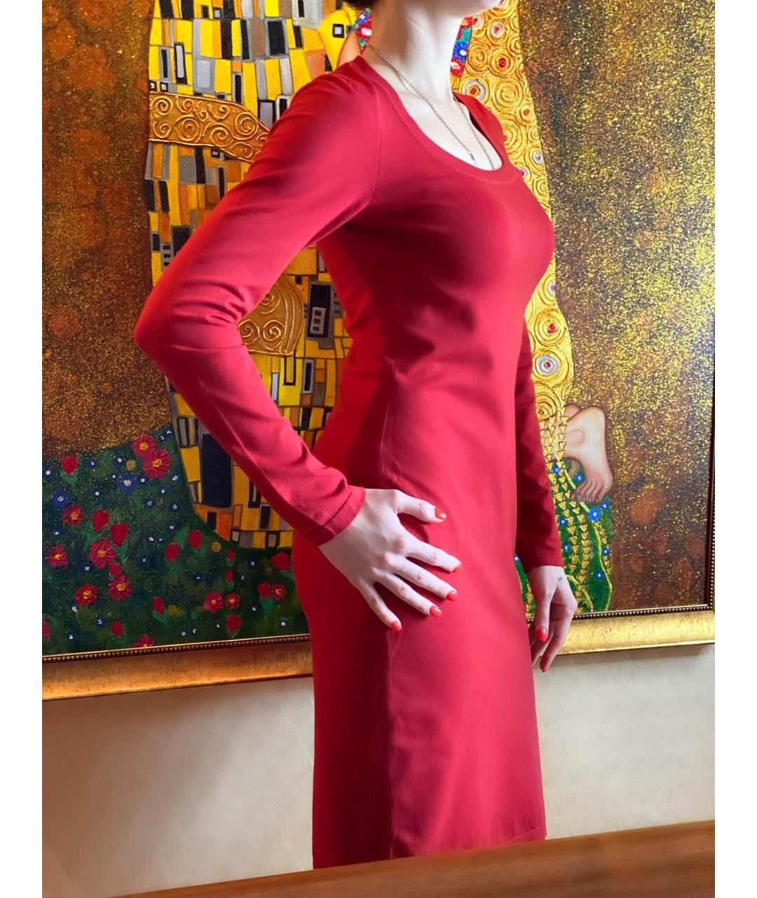 WOLFORD Красное кашемировое повседневное платье, фото 3