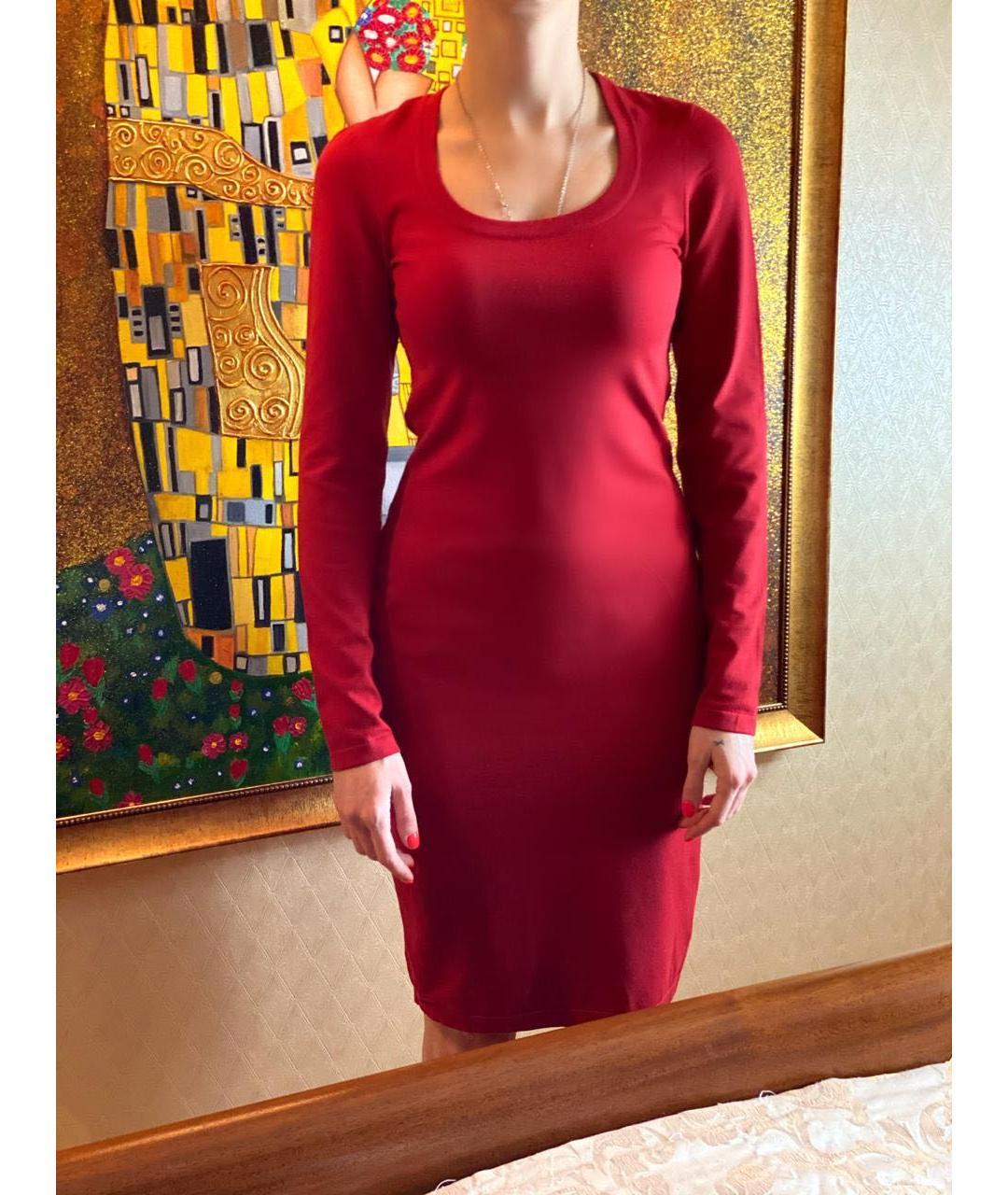 WOLFORD Красное кашемировое повседневное платье, фото 4