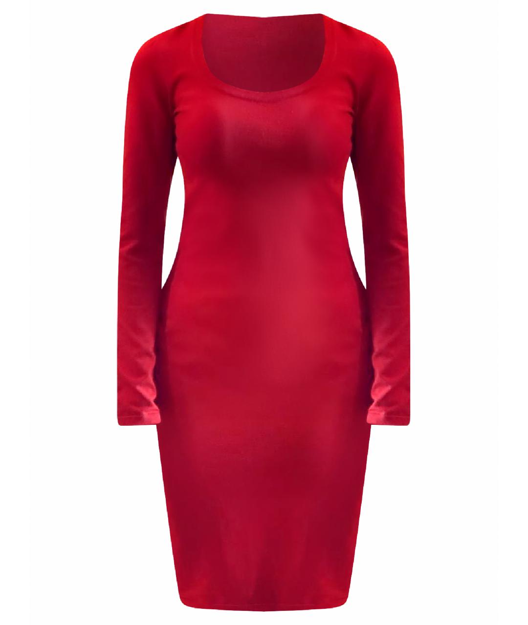 WOLFORD Красное кашемировое повседневное платье, фото 1