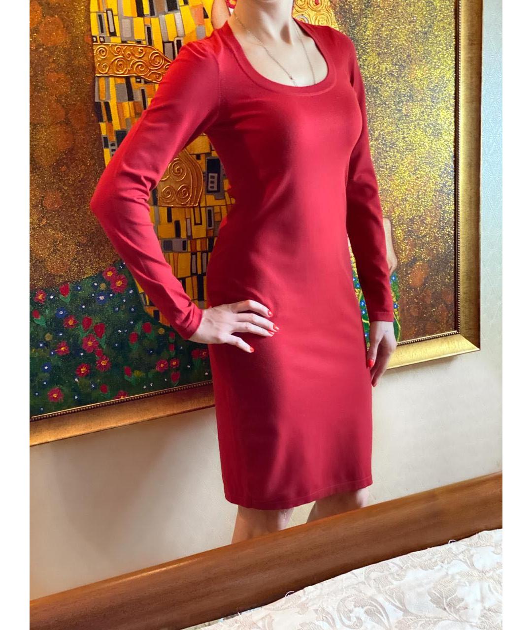WOLFORD Красное кашемировое повседневное платье, фото 2