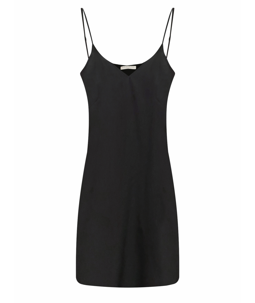 SANDRO Черное полиэстеровое платье, фото 1