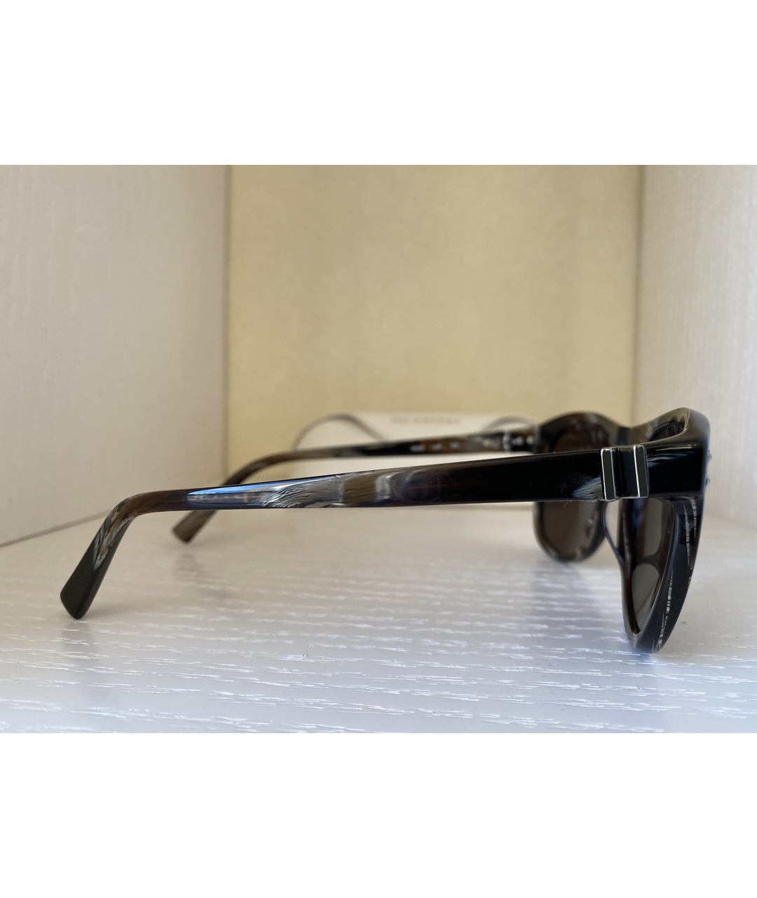 VALENTINO Коричневые пластиковые солнцезащитные очки, фото 5