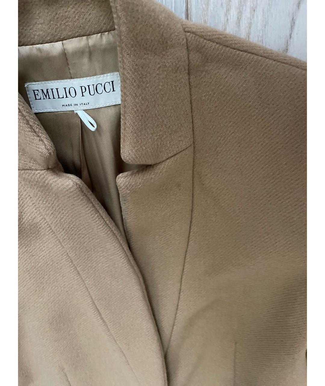 EMILIO PUCCI Бежевое шерстяное пальто, фото 4