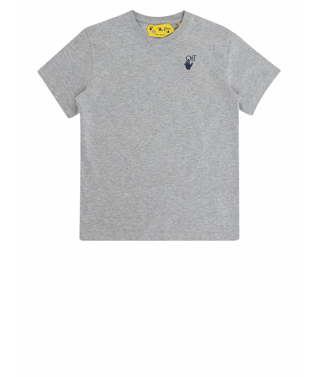 OFF-WHITE Серый хлопковый детская футболка / топ, фото 4