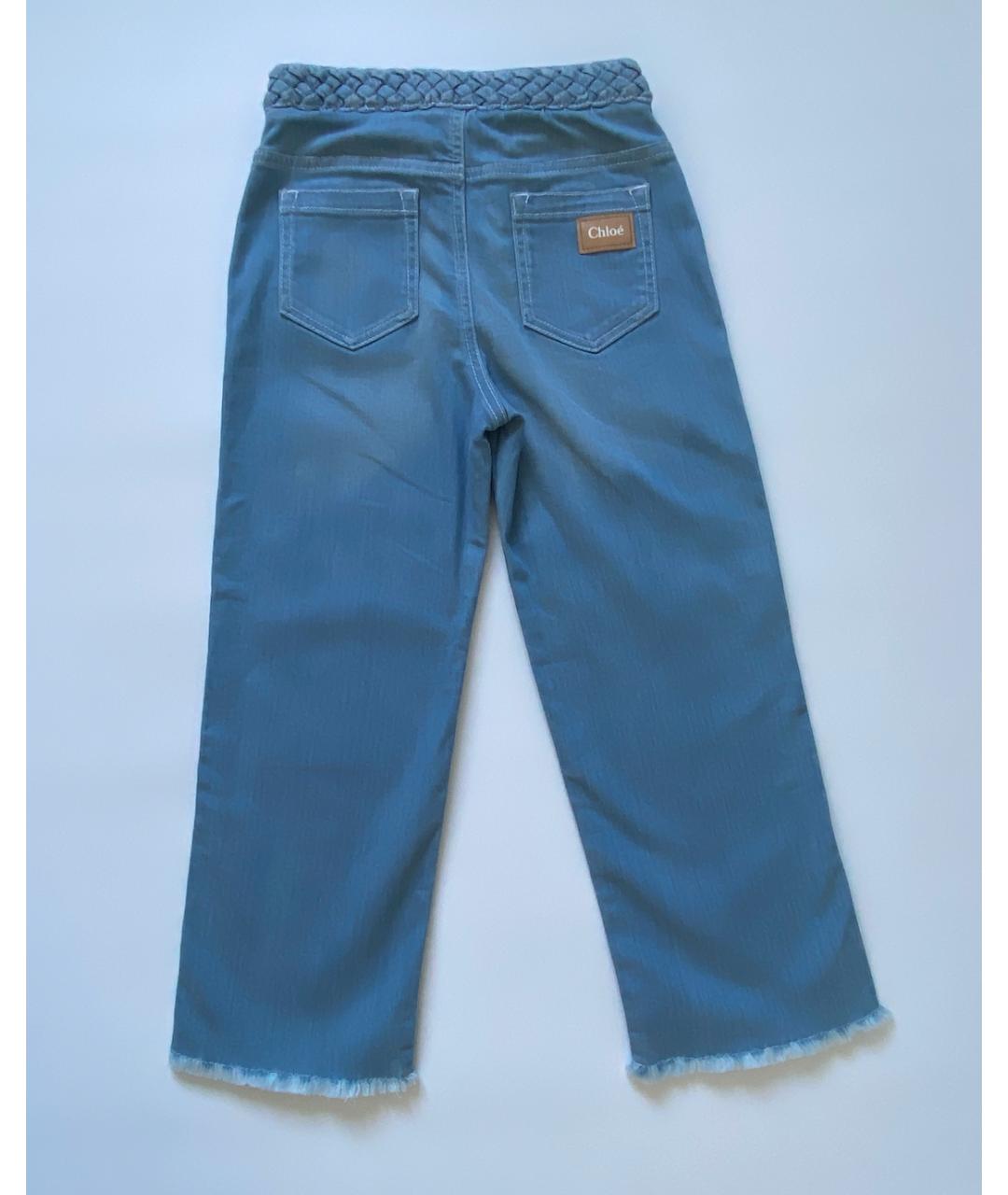 CHLOE Голубые хлопковые детские джинсы, фото 2