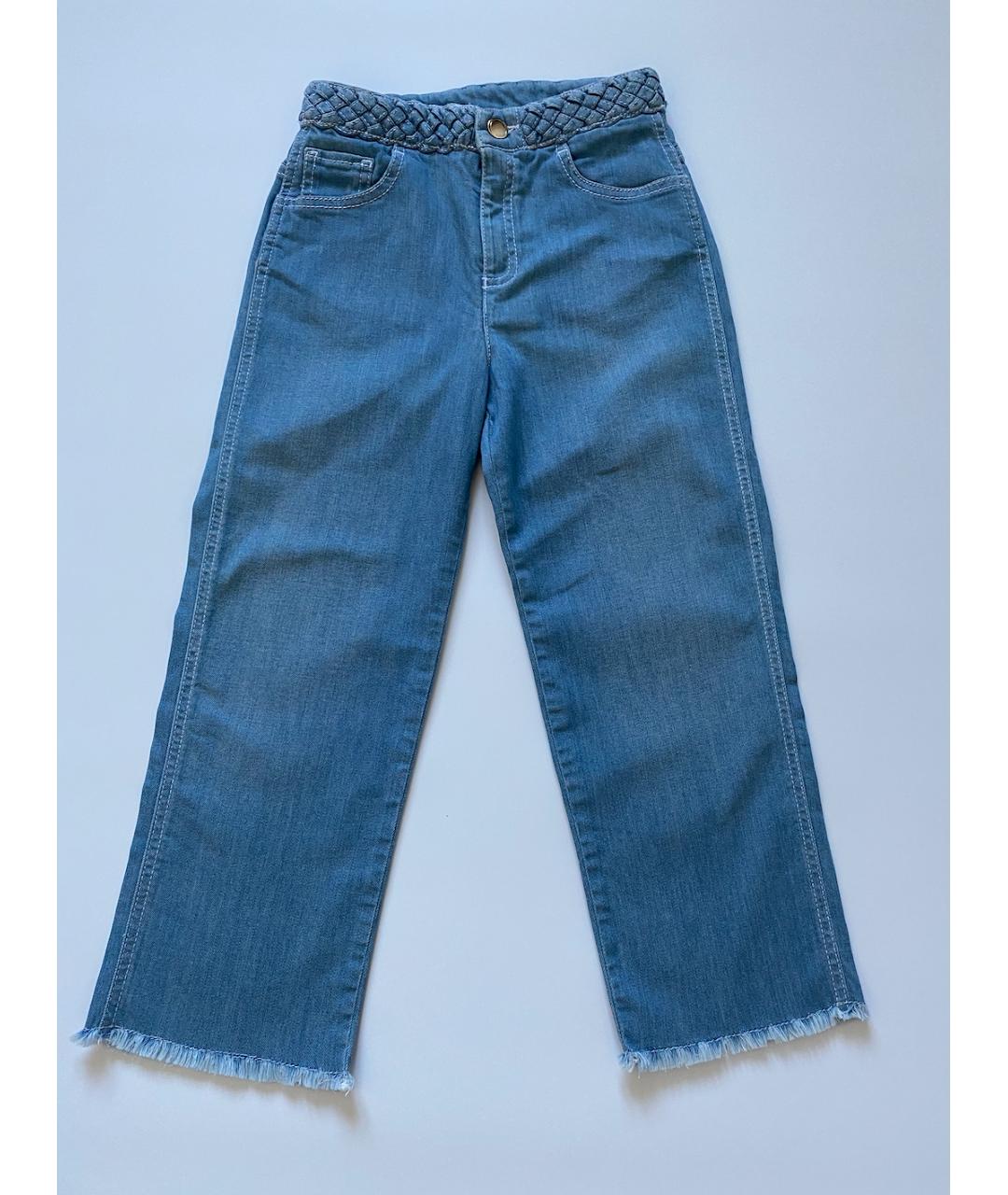 CHLOE Голубые хлопковые детские джинсы, фото 4