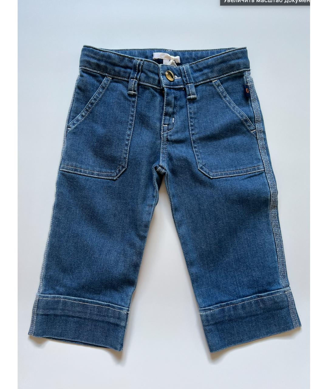 CHLOE Синие хлопковые детские джинсы, фото 3