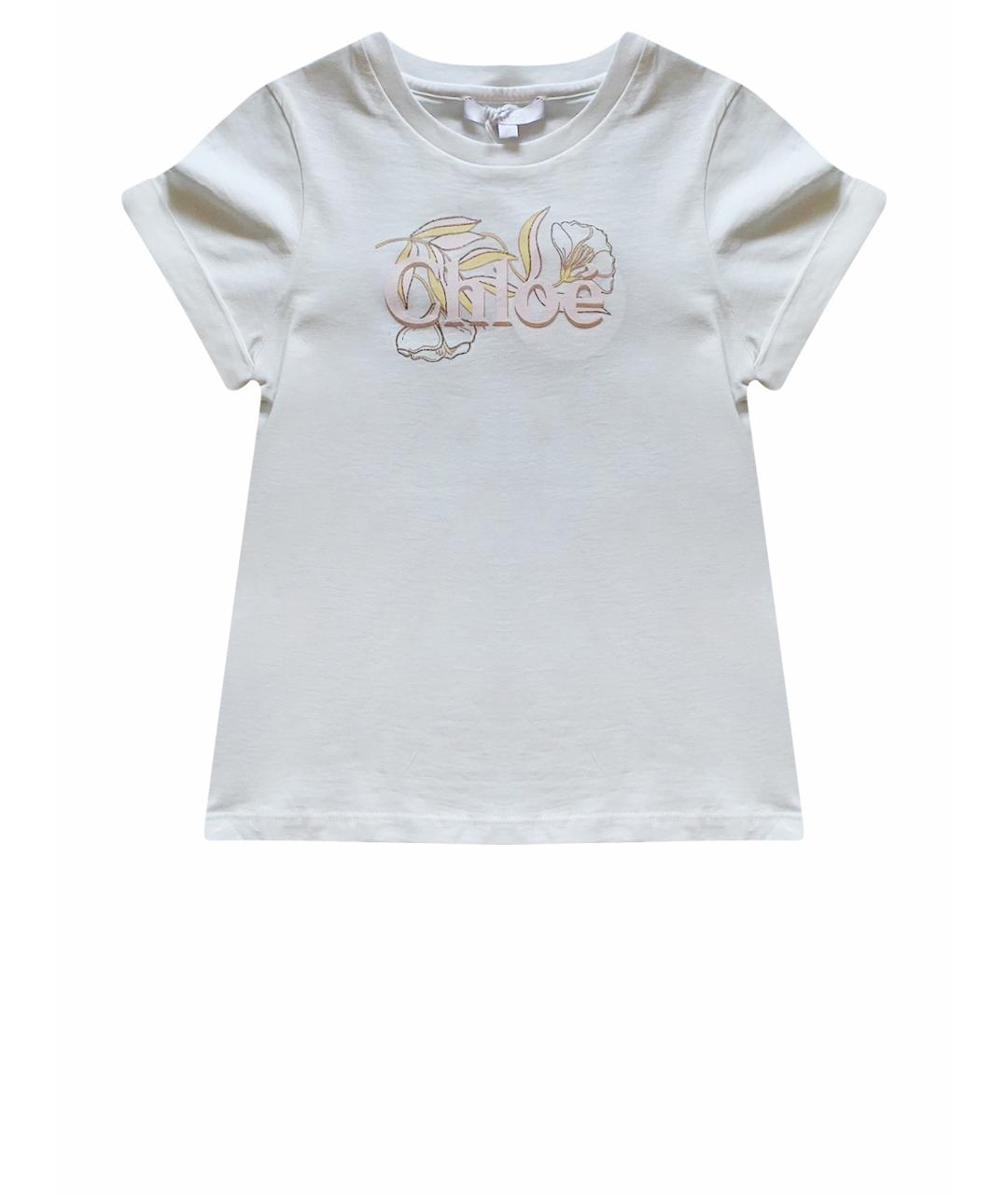 CHLOE Белый хлопковый детская футболка / топ, фото 1