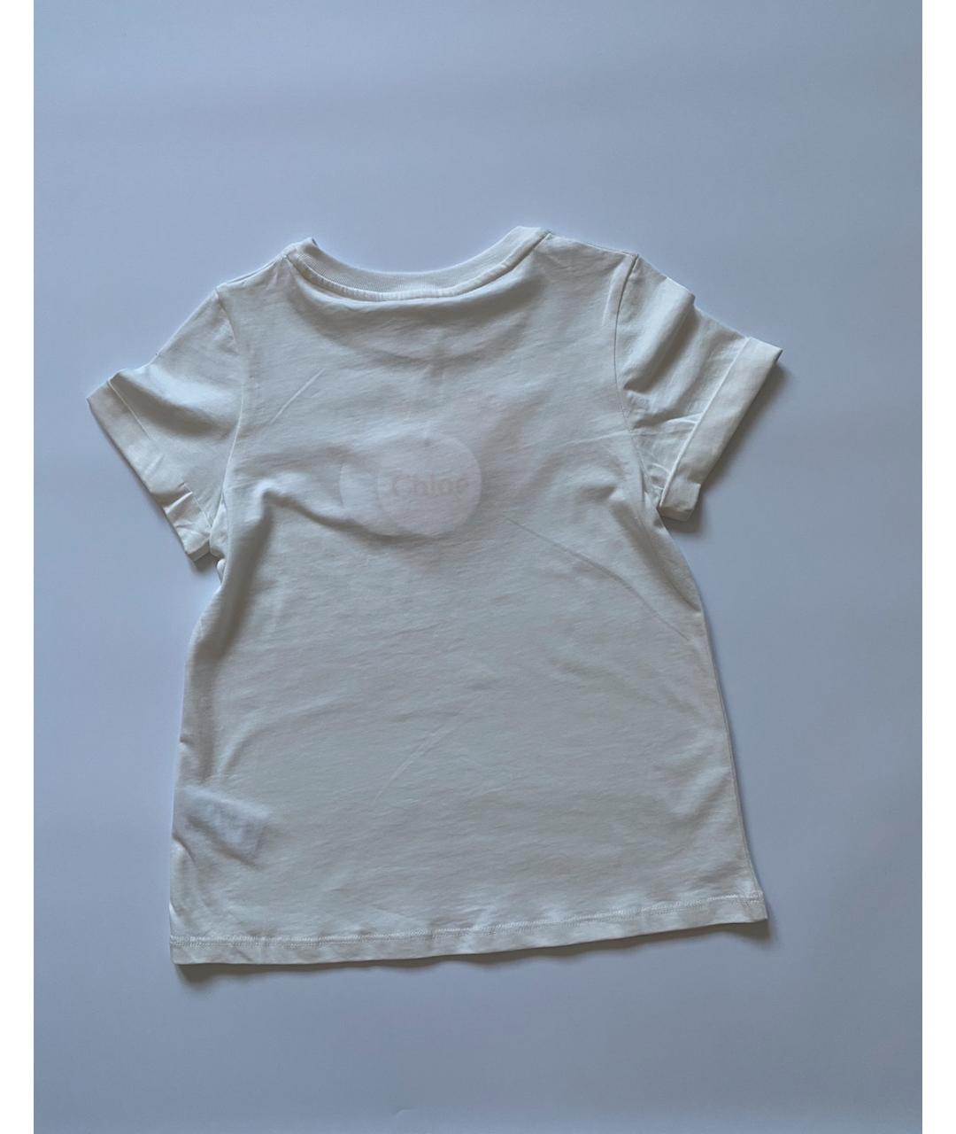 CHLOE Белый хлопковый детская футболка / топ, фото 2