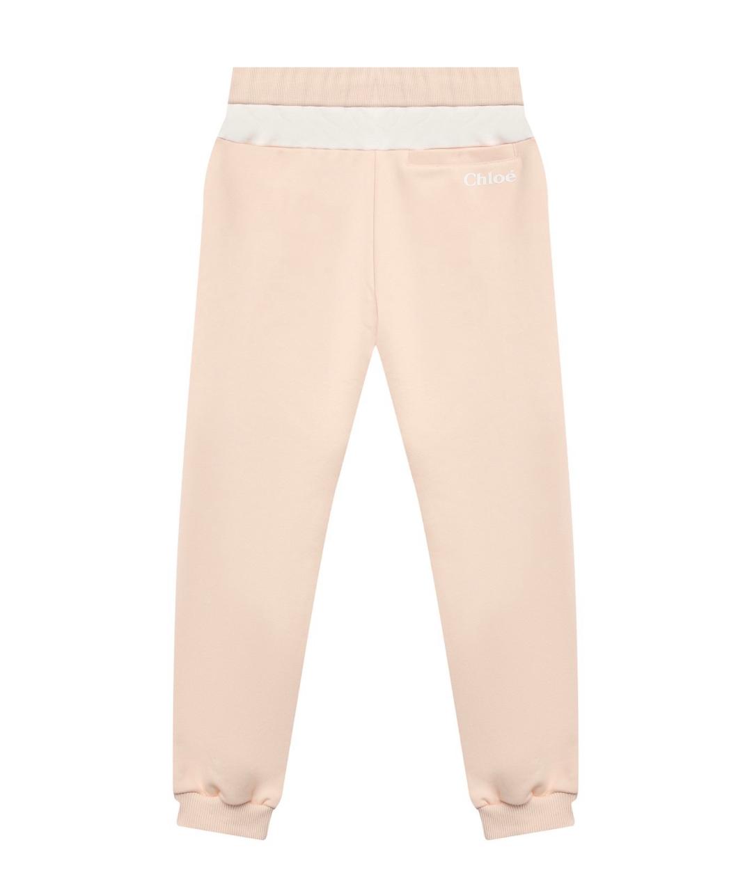 CHLOE Розовые хлопковые брюки и шорты, фото 2
