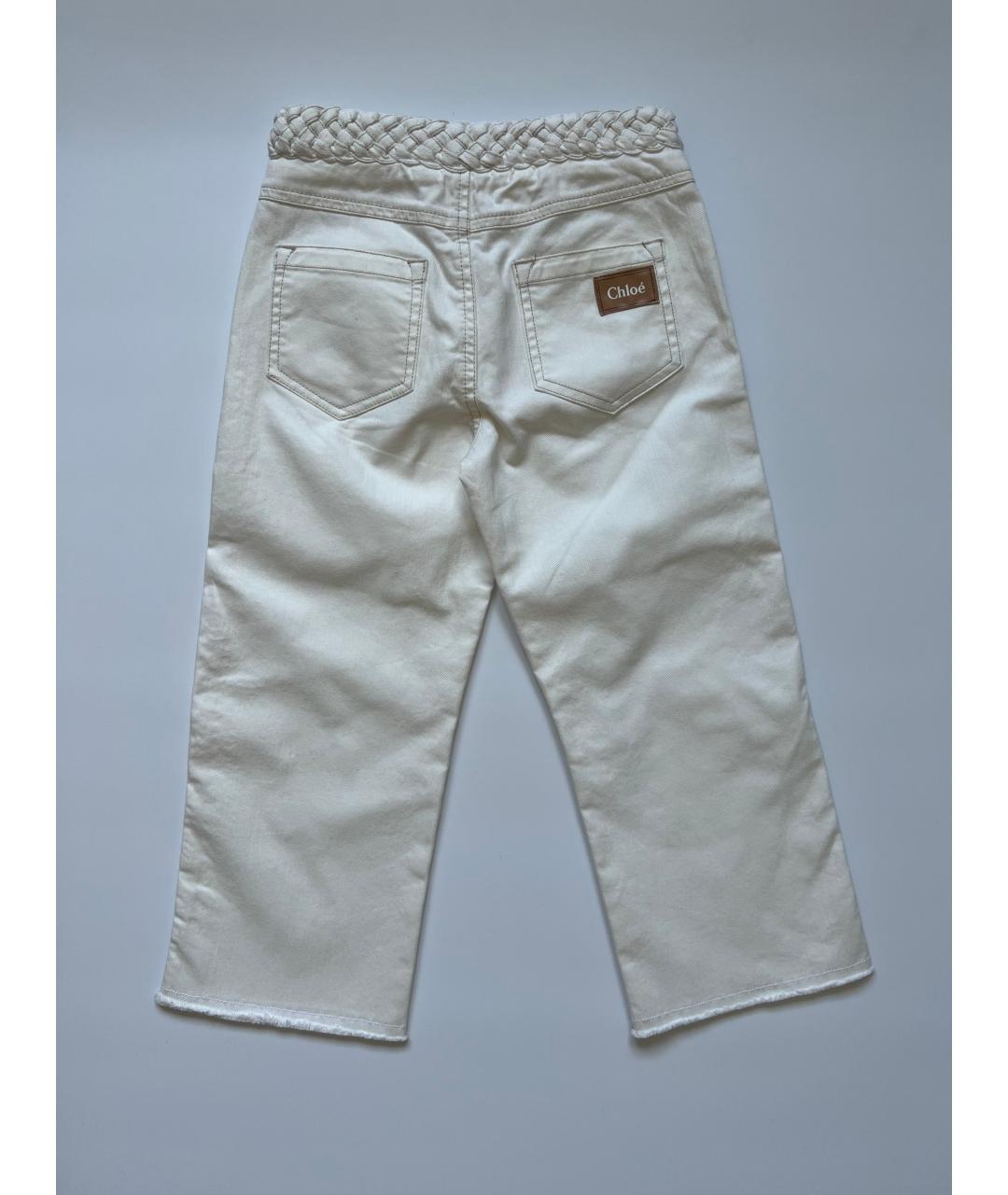 CHLOE Белые хлопковые брюки и шорты, фото 2