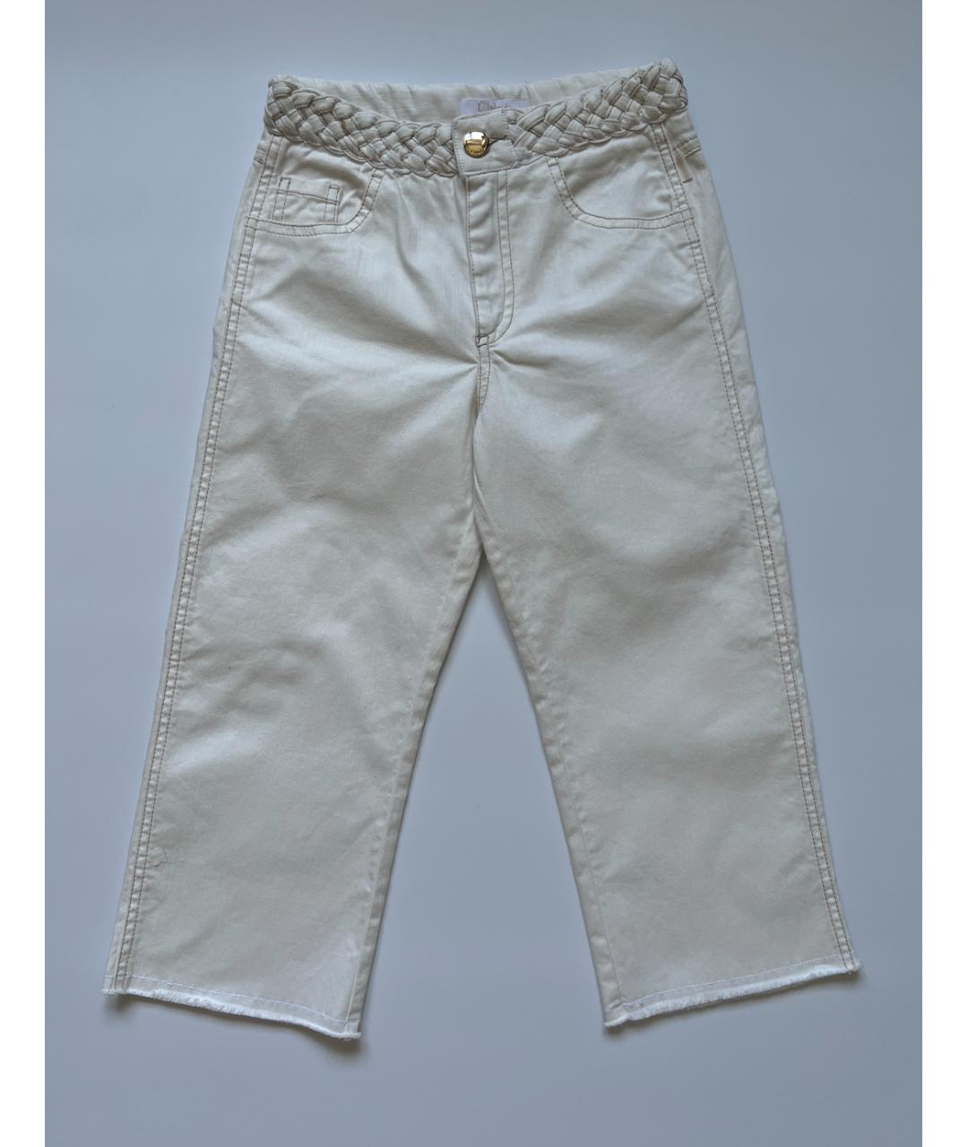 CHLOE Белые хлопковые брюки и шорты, фото 4