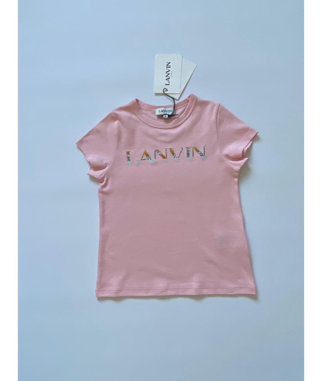LANVIN Розовый хлопковый детская футболка / топ, фото 3