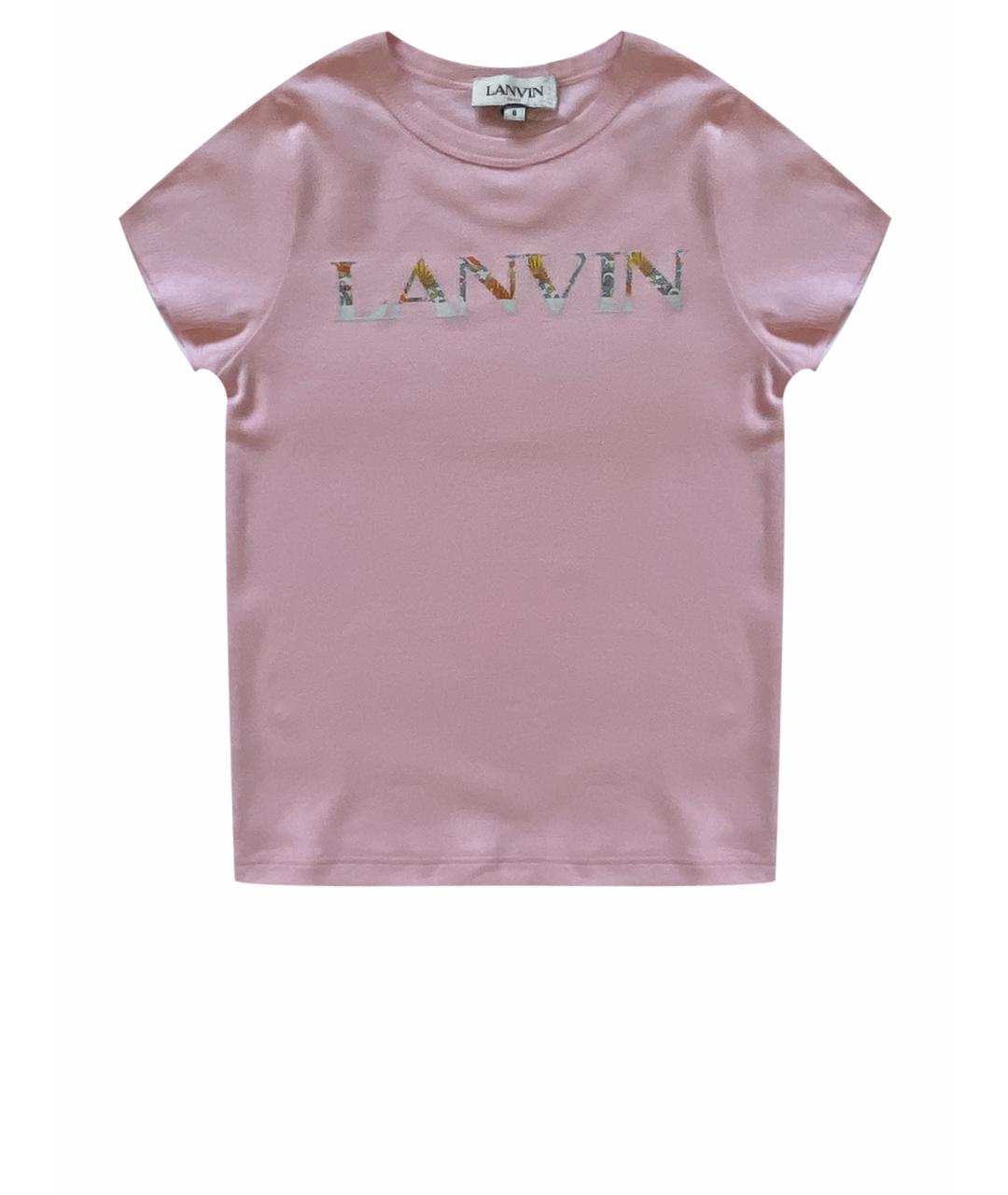 LANVIN Розовый хлопковый детская футболка / топ, фото 1