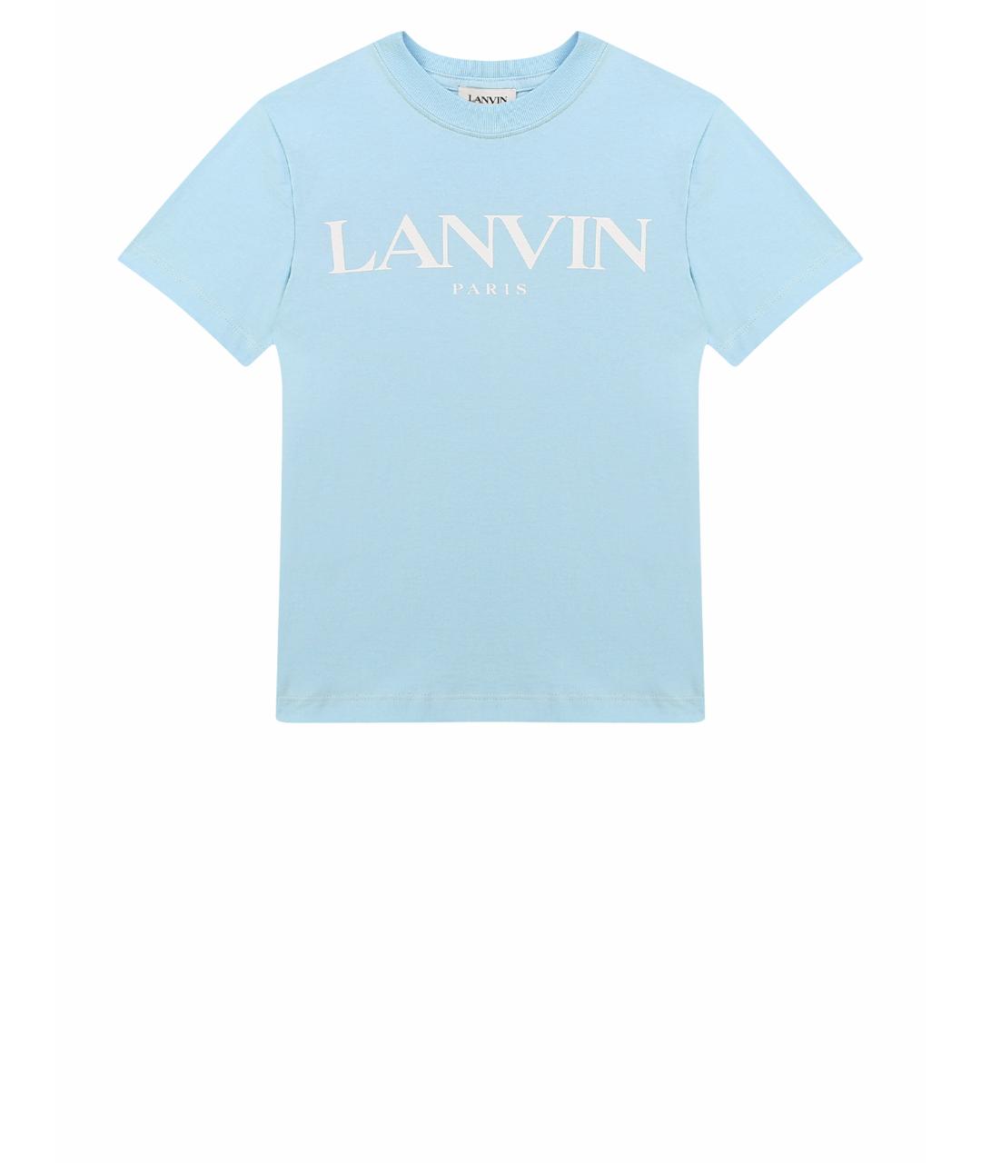 LANVIN Голубой хлопковый детская футболка / топ, фото 1