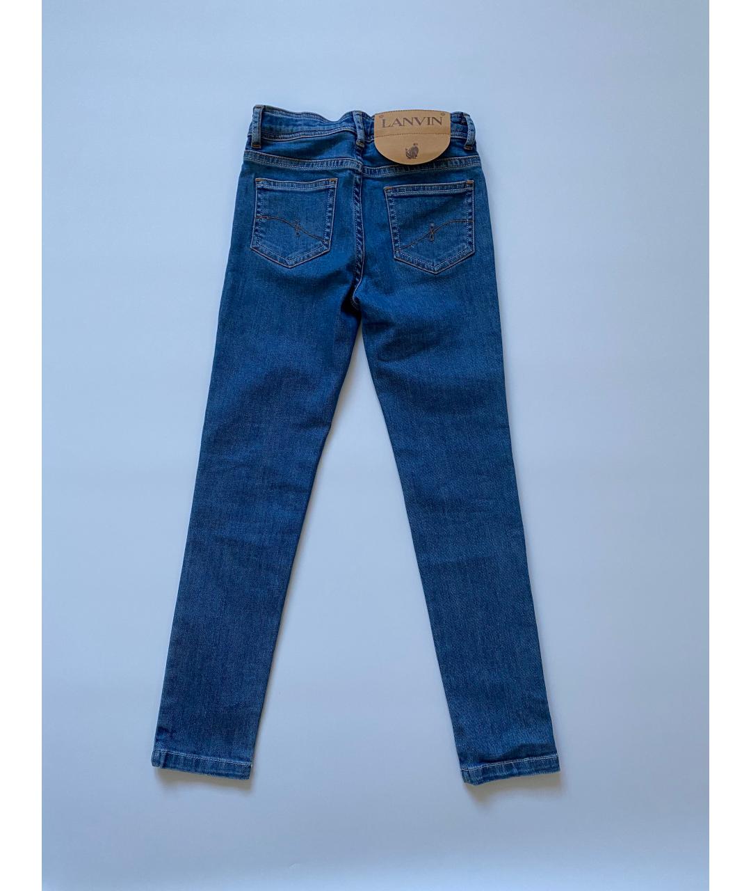 LANVIN Синие хлопковые детские джинсы, фото 2