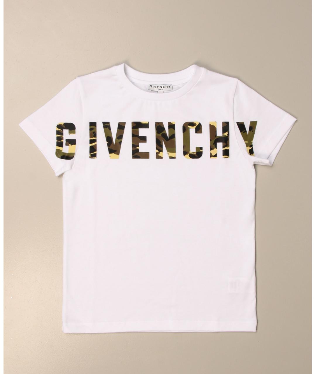 GIVENCHY KIDS Белая хлопковая детская футболка, фото 3