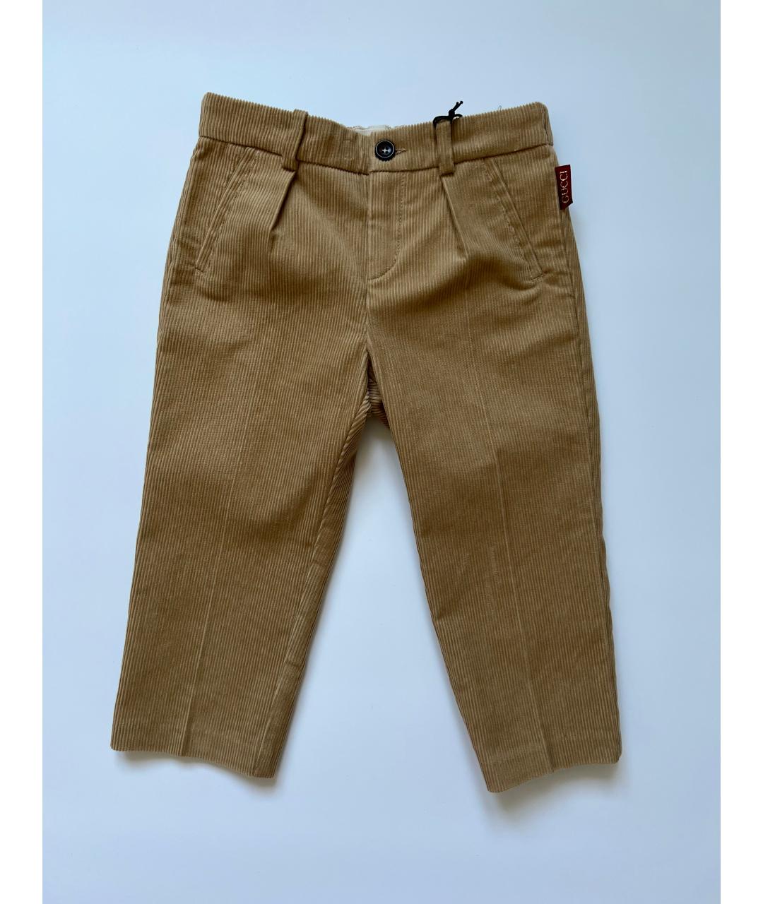 GUCCI Коричневые хлопковые брюки и шорты, фото 3