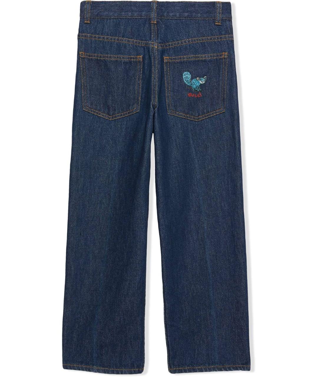 GUCCI Синие хлопковые детские джинсы, фото 2