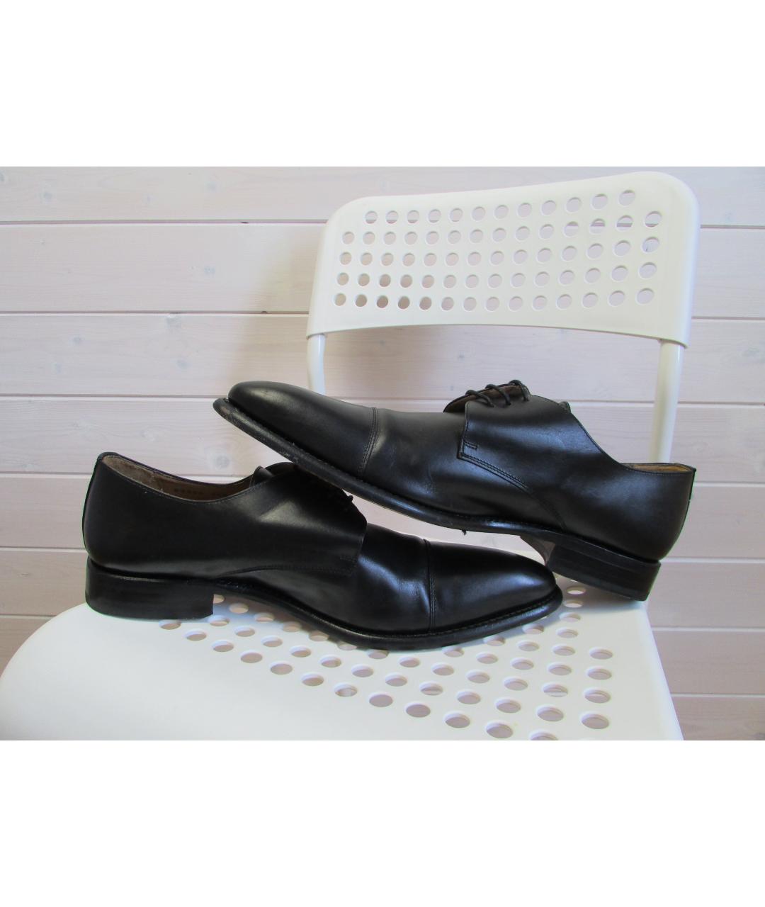 BERWICK SHOES Черные кожаные туфли, фото 3