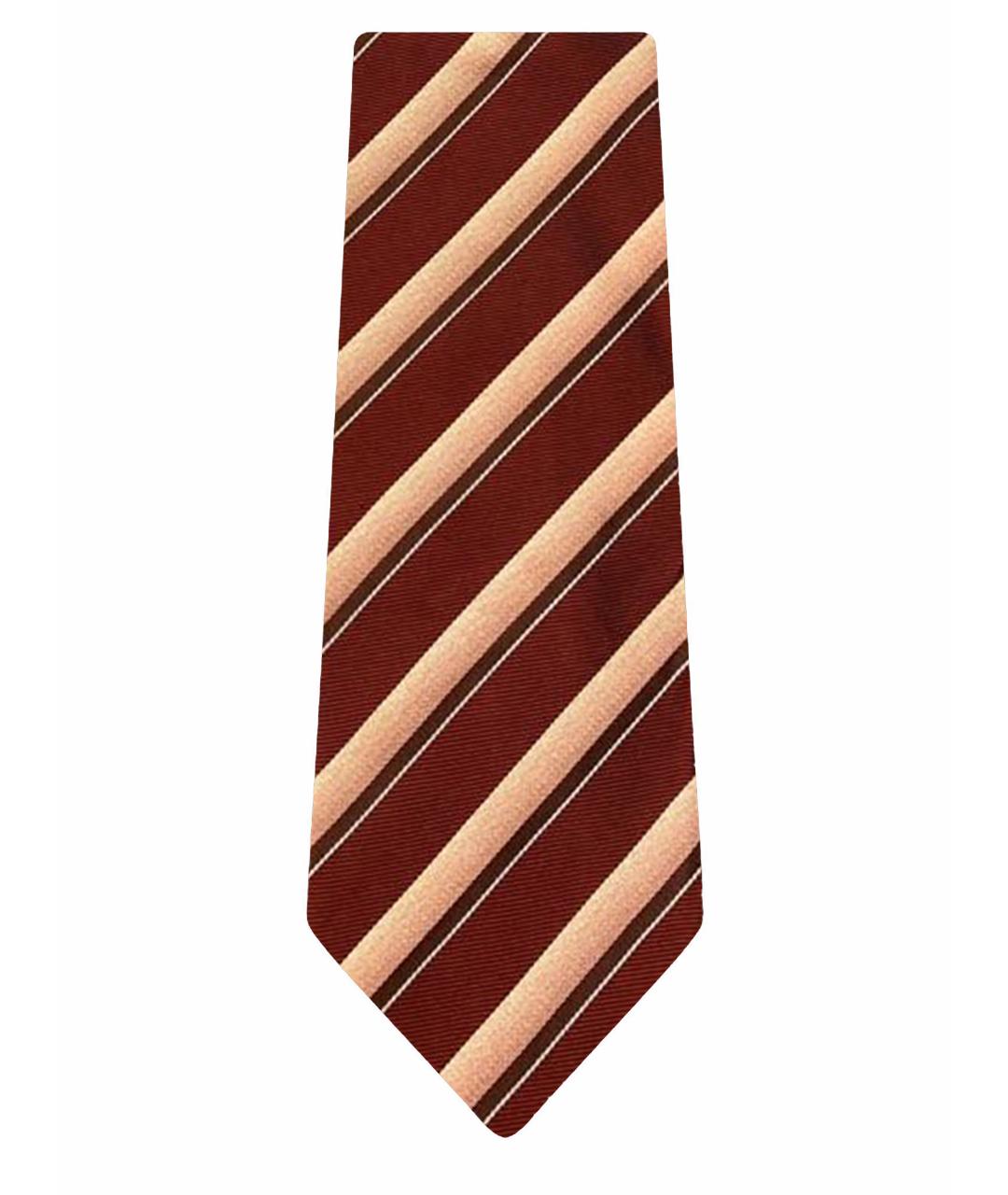 HUGO BOSS Бордовый шелковый галстук, фото 1