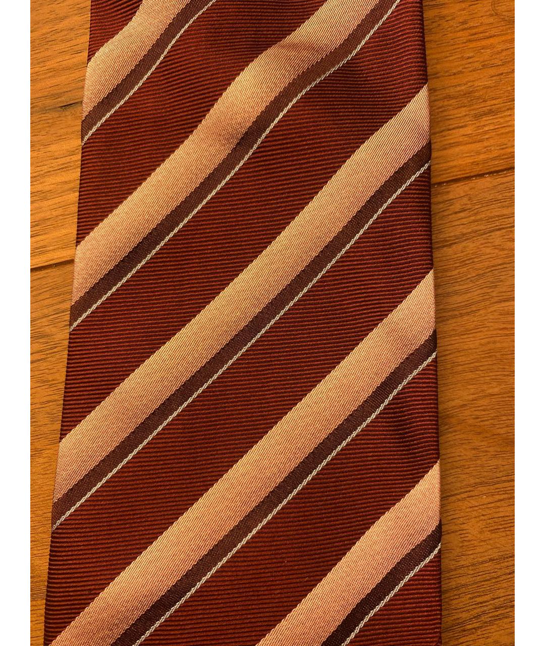HUGO BOSS Бордовый шелковый галстук, фото 4
