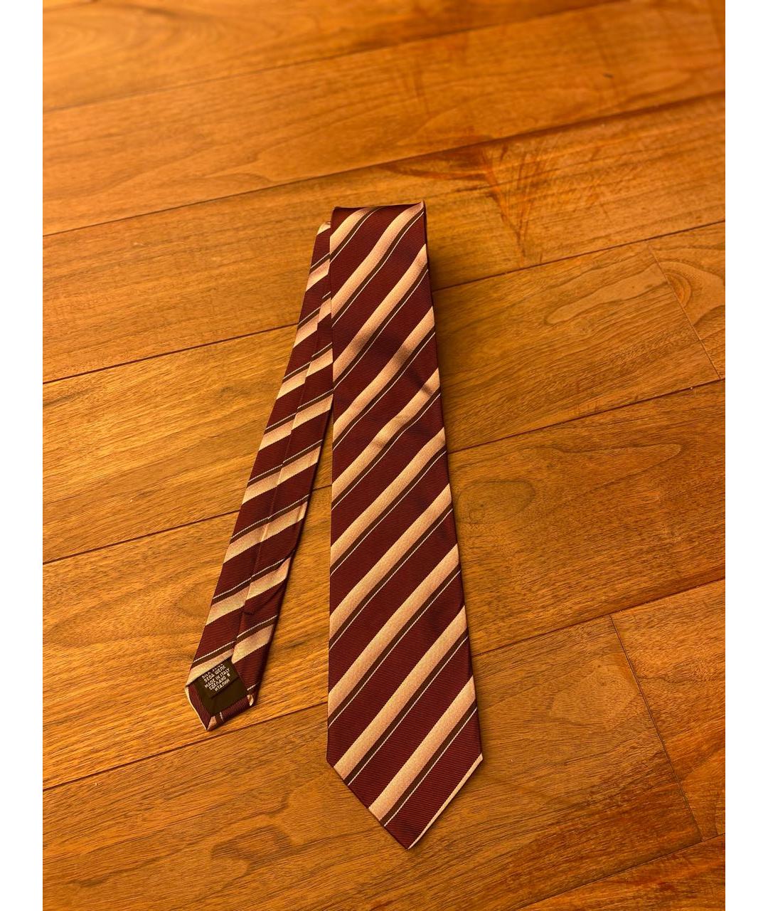 HUGO BOSS Бордовый шелковый галстук, фото 2