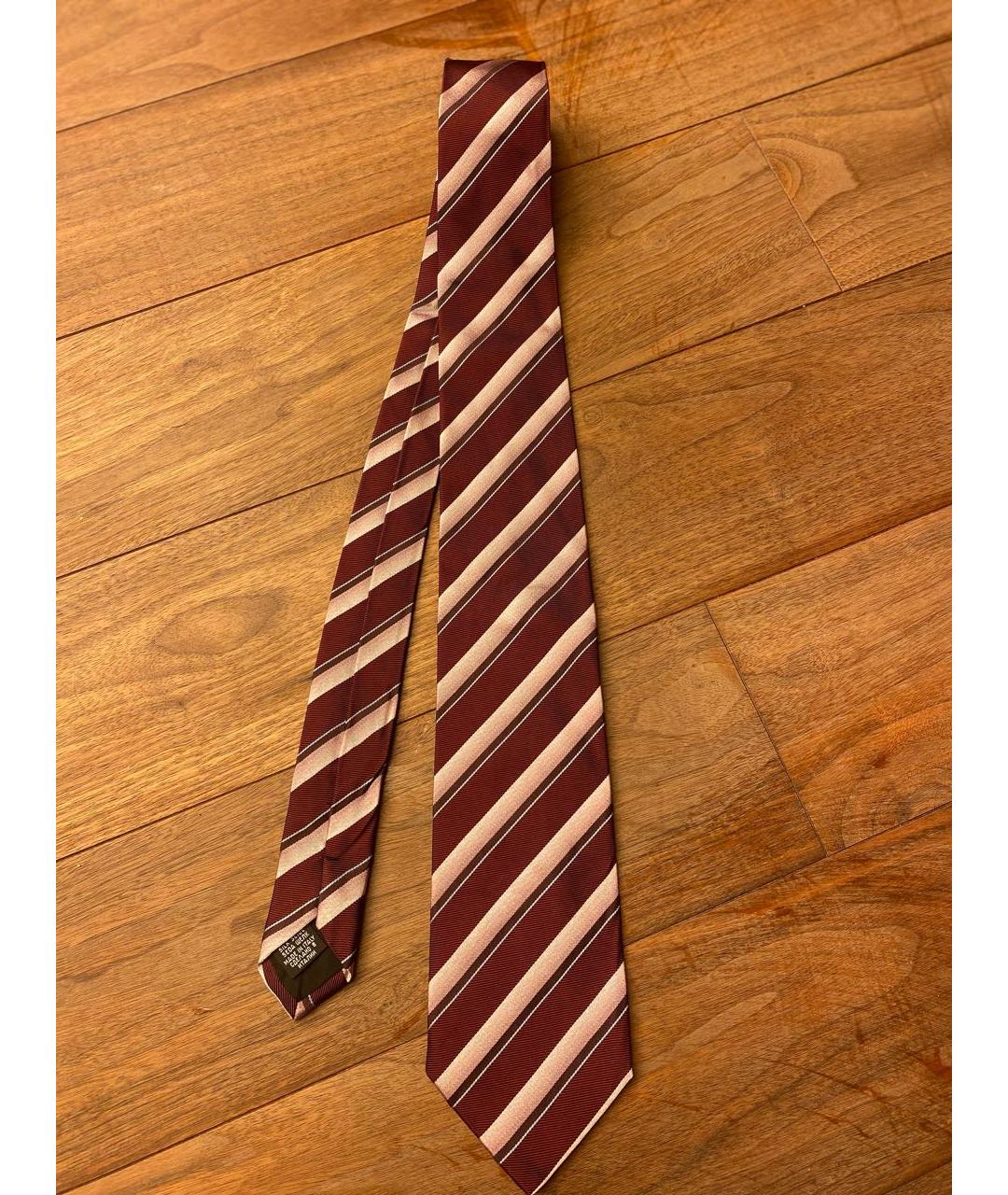 HUGO BOSS Бордовый шелковый галстук, фото 5
