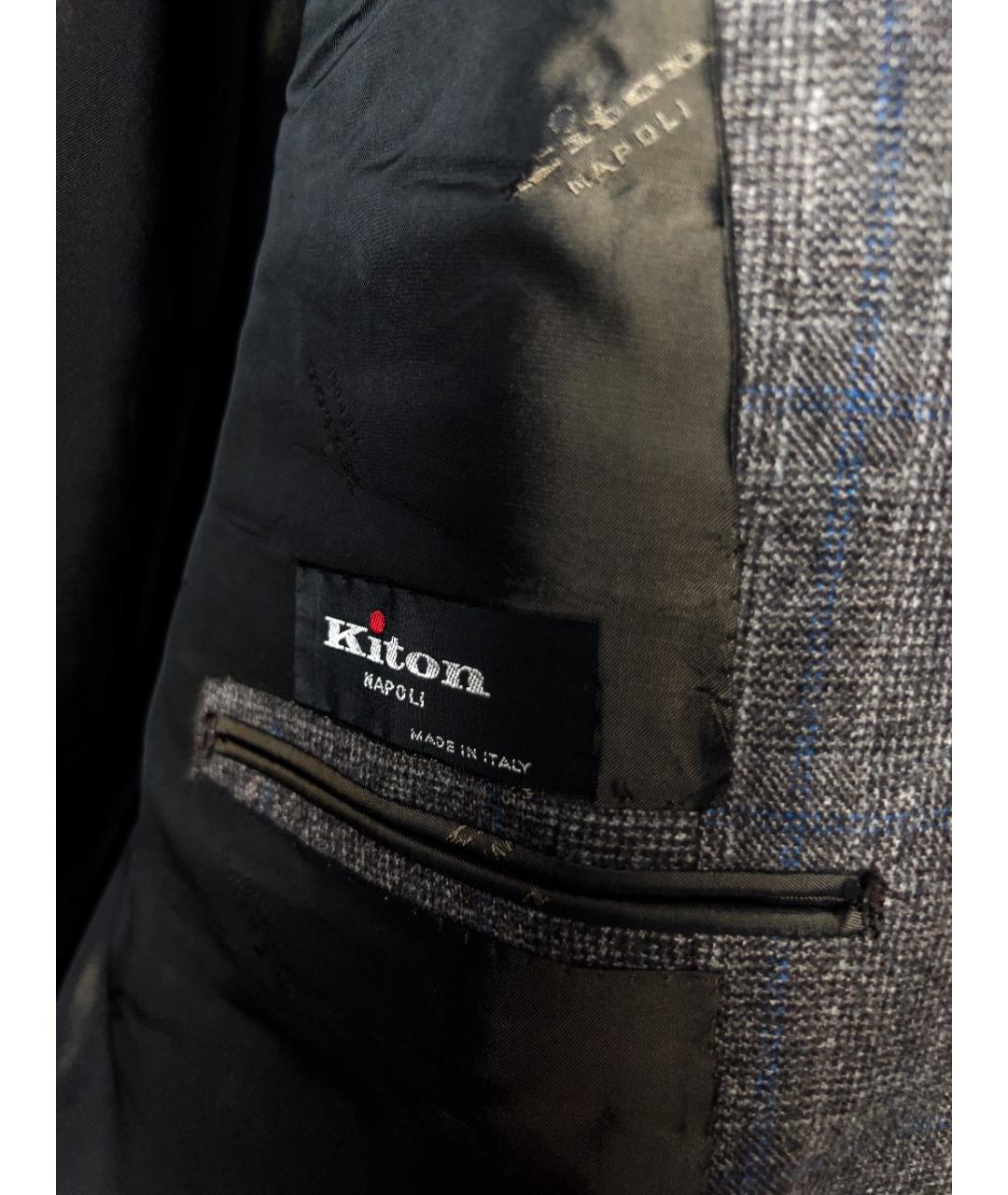 KITON Коричневый кашемировый пиджак, фото 4