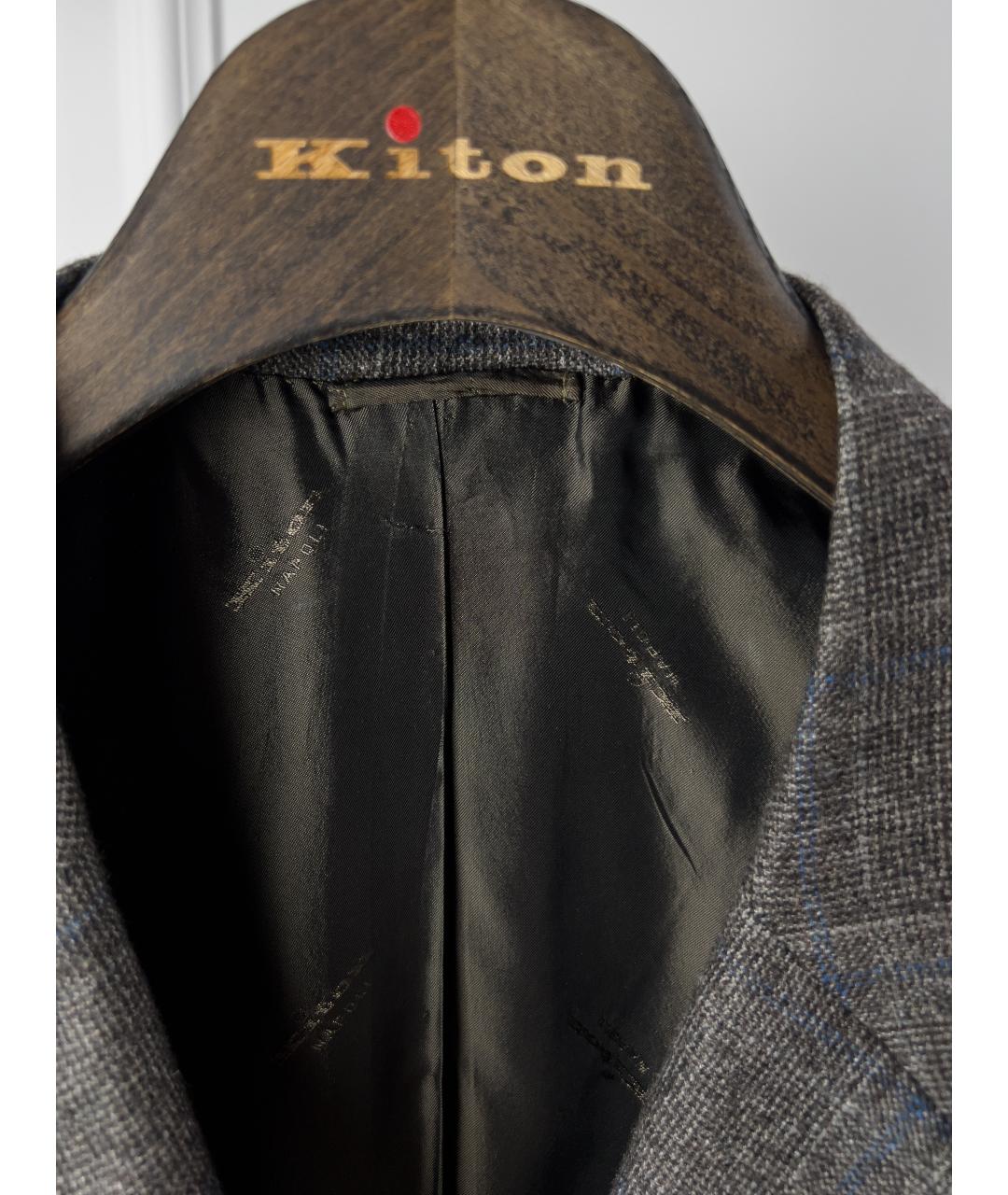 KITON Коричневый кашемировый пиджак, фото 2