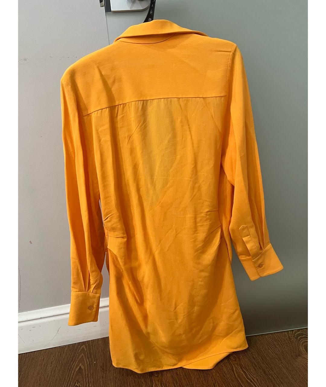 JACQUEMUS Оранжевое хлопковое коктейльное платье, фото 2